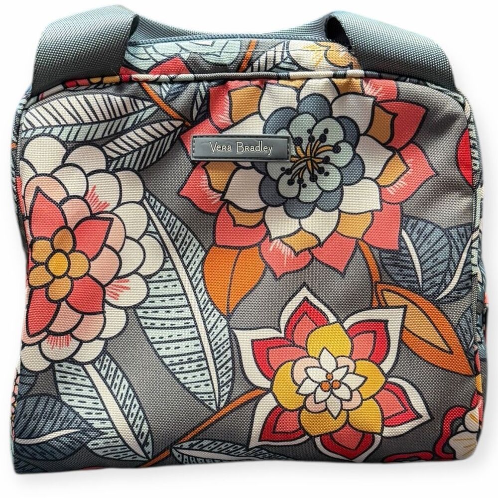 VERA BRADLEY Women’s Multicolor Floral Insulated Lunch Tote Top Handle